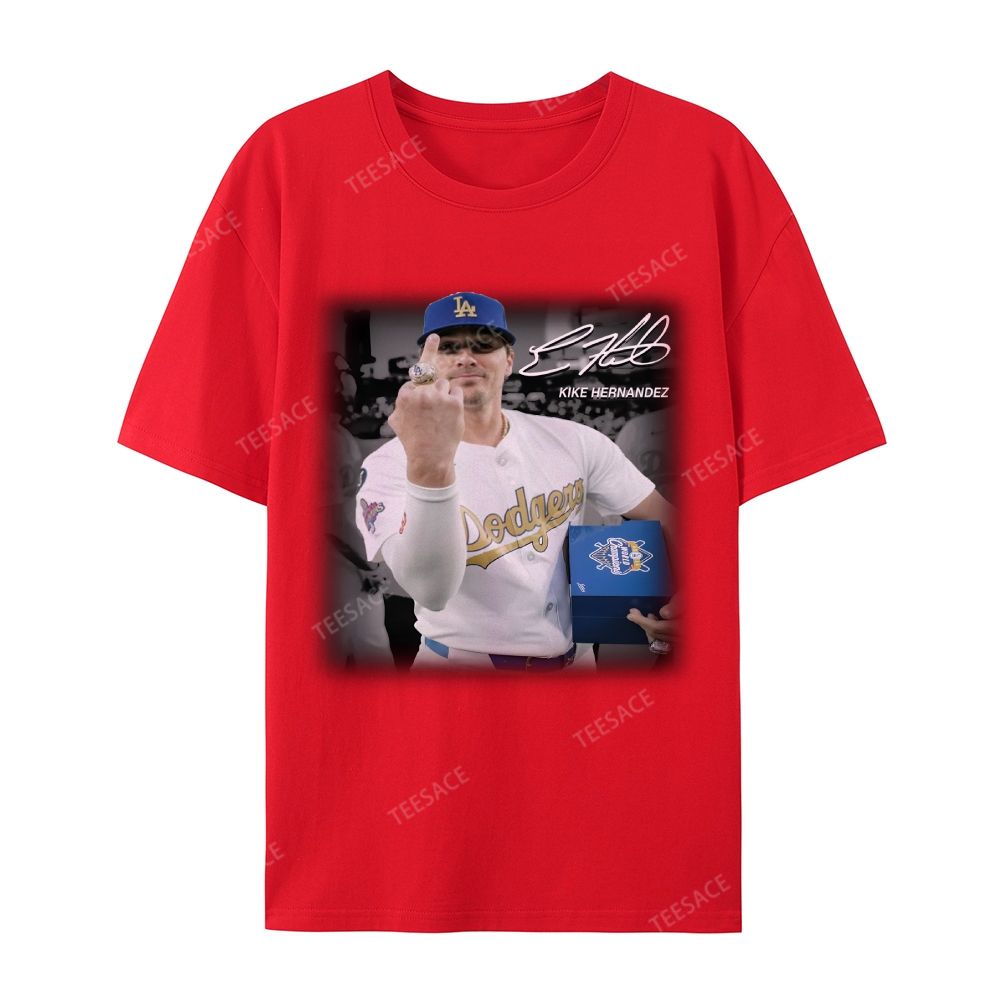 Unisex-Adult Casual Short Sleeve T-Shirt KIKE HERNANDEZ TEE