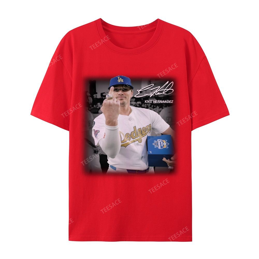 Unisex-Adult Casual Short Sleeve T-Shirt KIKE HERNANDEZ TEE