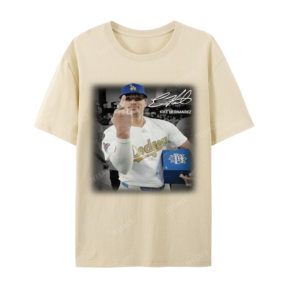 Unisex-Adult Casual Short Sleeve T-Shirt KIKE HERNANDEZ TEE