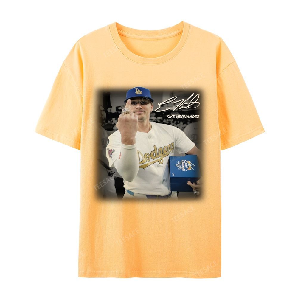 Unisex-Adult Casual Short Sleeve T-Shirt KIKE HERNANDEZ TEE