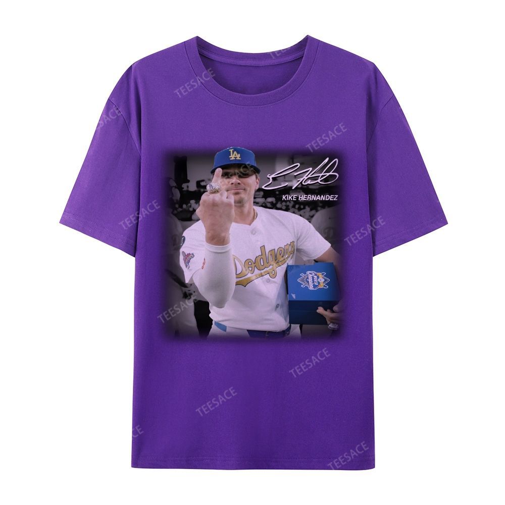 Unisex-Adult Casual Short Sleeve T-Shirt KIKE HERNANDEZ TEE