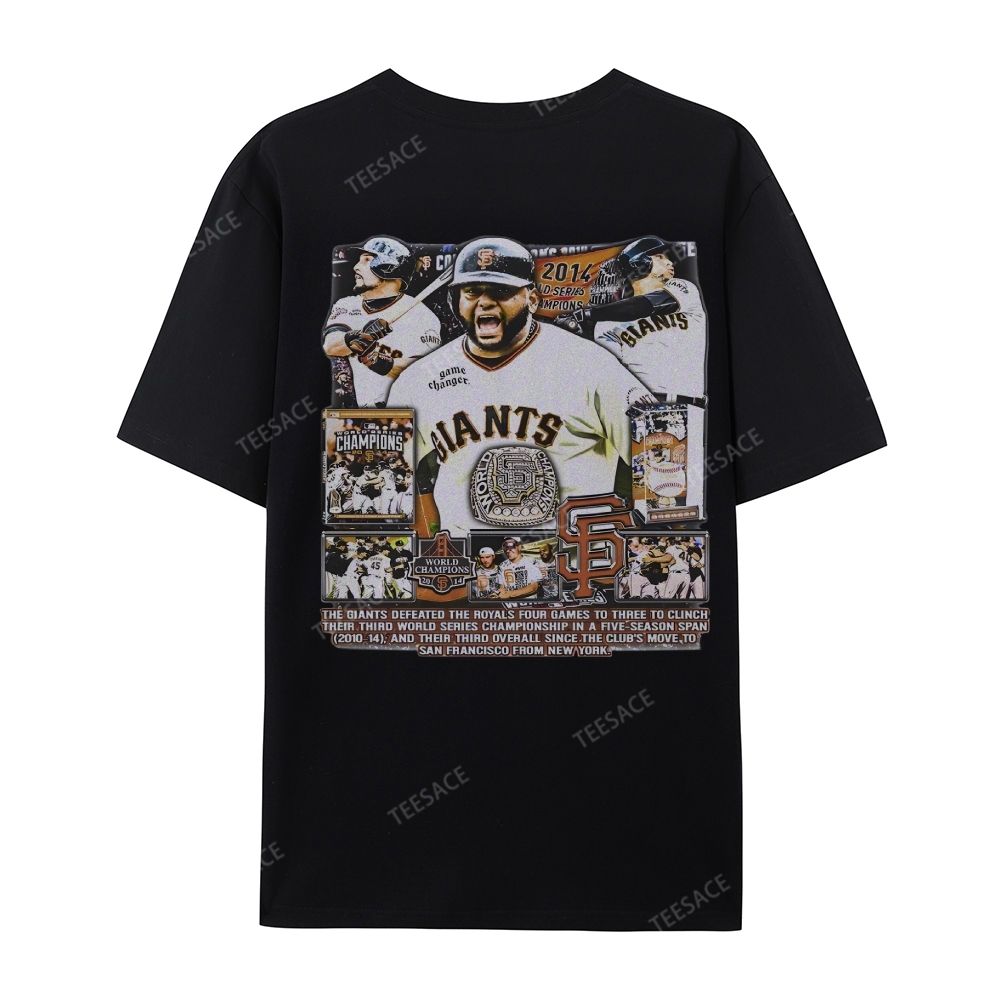Unisex-Adult Ultra Cotton Washed T-Shirt Graphic 2014 WORLD SERIES CHAMPS - GIANTS TEE - [DS]