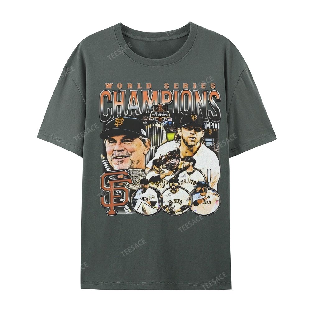 Unisex-Adult Ultra Cotton Washed T-Shirt Graphic 2014 WORLD SERIES CHAMPS - GIANTS TEE - [DS]