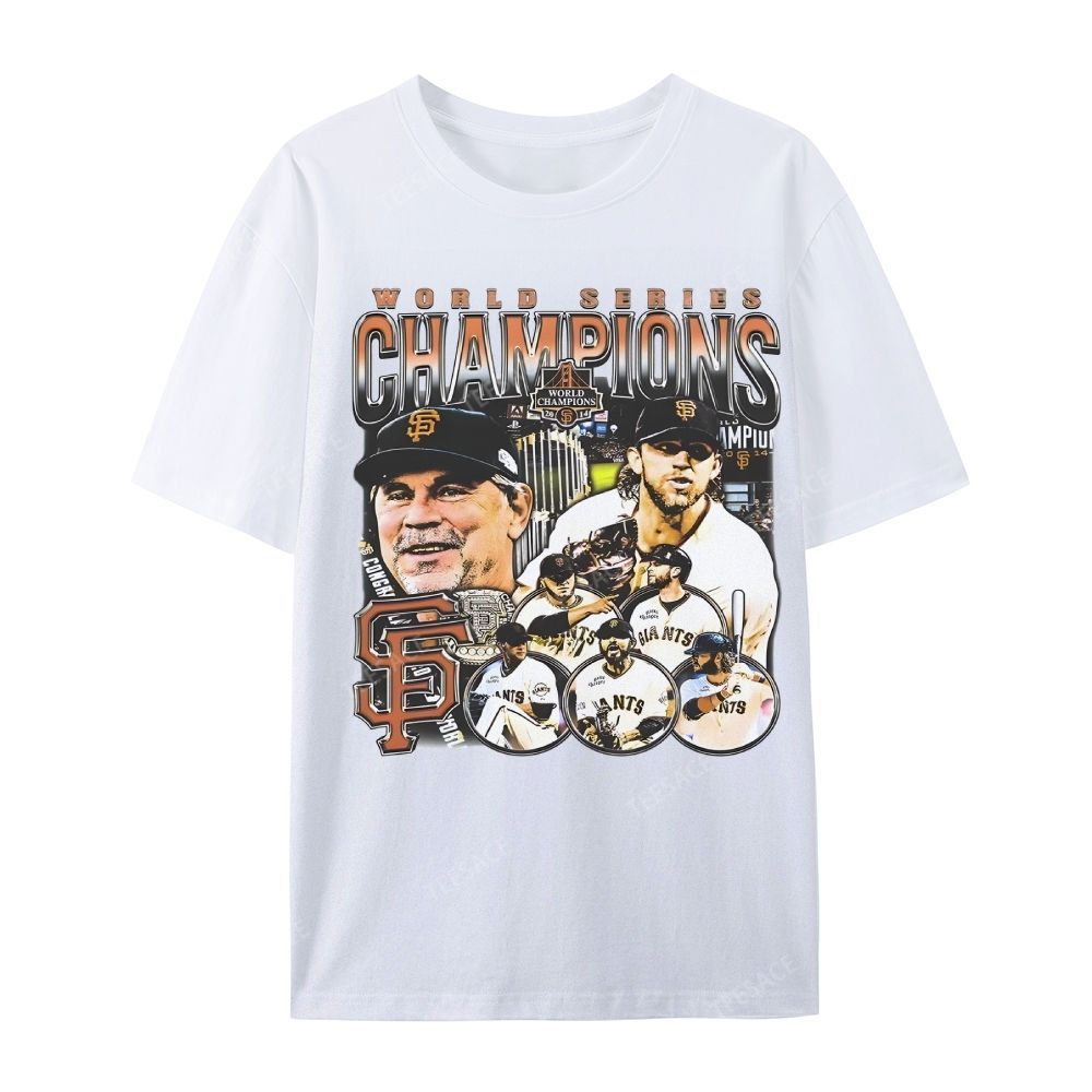 Unisex-Adult Ultra Cotton Washed T-Shirt Graphic 2014 WORLD SERIES CHAMPS - GIANTS TEE - [DS]