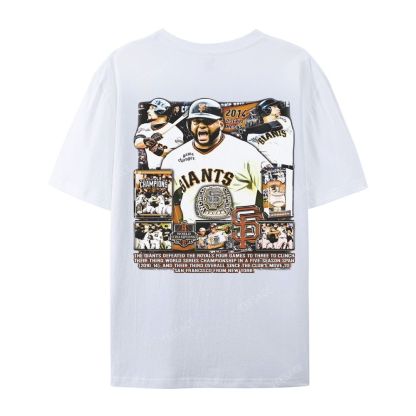 Unisex-Adult Ultra Cotton Washed T-Shirt Graphic 2014 WORLD SERIES CHAMPS - GIANTS TEE - [DS]