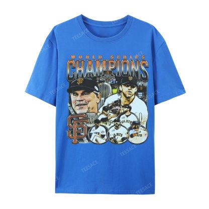 Unisex-Adult Ultra Cotton Washed T-Shirt Graphic 2014 WORLD SERIES CHAMPS - GIANTS TEE - [DS]