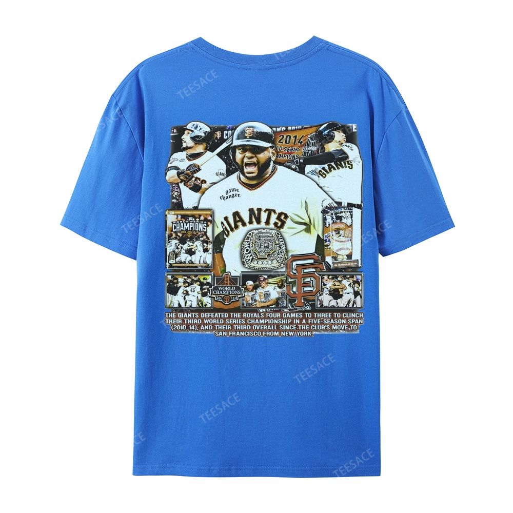 Unisex-Adult Ultra Cotton Washed T-Shirt Graphic 2014 WORLD SERIES CHAMPS - GIANTS TEE - [DS]