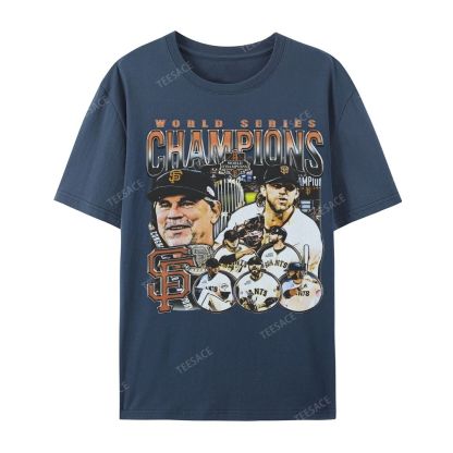 Unisex-Adult Ultra Cotton Washed T-Shirt Graphic 2014 WORLD SERIES CHAMPS - GIANTS TEE - [DS]