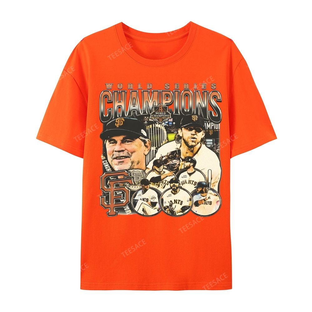 Unisex-Adult Ultra Cotton Washed T-Shirt Graphic 2014 WORLD SERIES CHAMPS - GIANTS TEE - [DS]