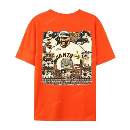 Unisex-Adult Ultra Cotton Washed T-Shirt Graphic 2014 WORLD SERIES CHAMPS - GIANTS TEE - [DS]