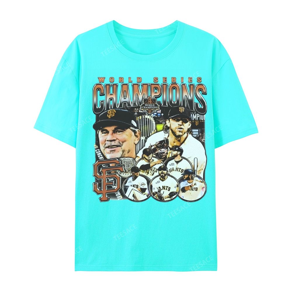 Unisex-Adult Ultra Cotton Washed T-Shirt Graphic 2014 WORLD SERIES CHAMPS - GIANTS TEE - [DS]