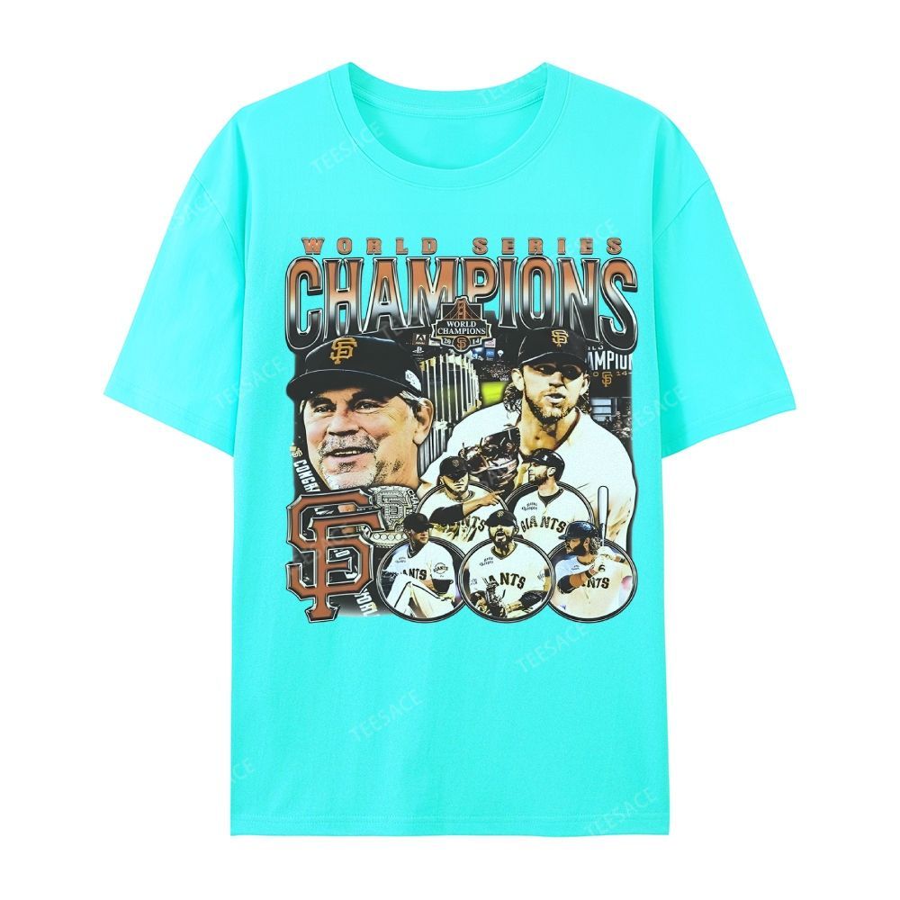 Unisex-Adult Ultra Cotton Washed T-Shirt Graphic 2014 WORLD SERIES CHAMPS - GIANTS TEE - [DS]