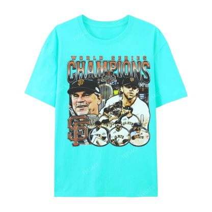 Unisex-Adult Ultra Cotton Washed T-Shirt Graphic 2014 WORLD SERIES CHAMPS - GIANTS TEE - [DS]