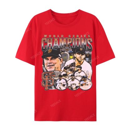 Unisex-Adult Ultra Cotton Washed T-Shirt Graphic 2014 WORLD SERIES CHAMPS - GIANTS TEE - [DS]