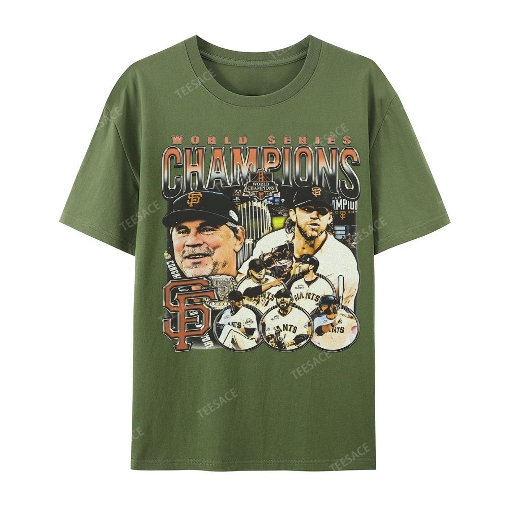 Unisex-Adult Ultra Cotton Washed T-Shirt Graphic 2014 WORLD SERIES CHAMPS - GIANTS TEE - [DS]