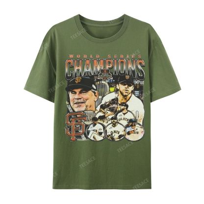 Unisex-Adult Ultra Cotton Washed T-Shirt Graphic 2014 WORLD SERIES CHAMPS - GIANTS TEE - [DS]