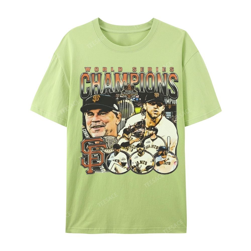 Unisex-Adult Ultra Cotton Washed T-Shirt Graphic 2014 WORLD SERIES CHAMPS - GIANTS TEE - [DS]