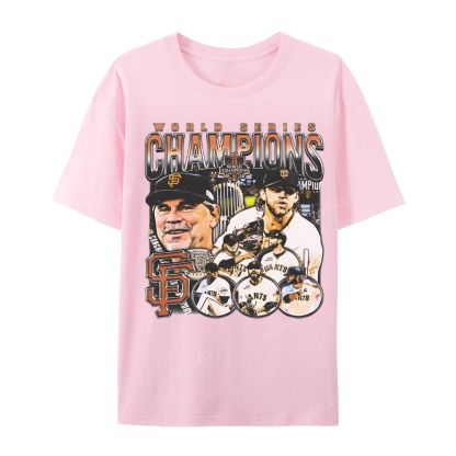 Unisex-Adult Ultra Cotton Washed T-Shirt Graphic 2014 WORLD SERIES CHAMPS - GIANTS TEE - [DS]