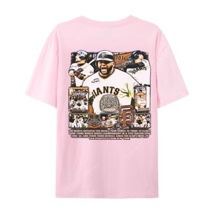 Unisex-Adult Ultra Cotton Washed T-Shirt Graphic 2014 WORLD SERIES CHAMPS - GIANTS TEE - [DS]