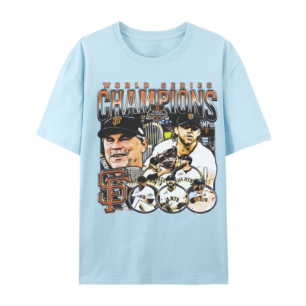 Unisex-Adult Ultra Cotton Washed T-Shirt Graphic 2014 WORLD SERIES CHAMPS - GIANTS TEE - [DS]