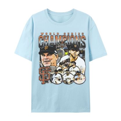 Unisex-Adult Ultra Cotton Washed T-Shirt Graphic 2014 WORLD SERIES CHAMPS - GIANTS TEE - [DS]