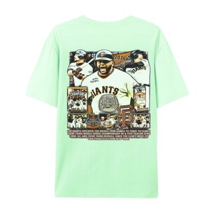 Unisex-Adult Ultra Cotton Washed T-Shirt Graphic 2014 WORLD SERIES CHAMPS - GIANTS TEE - [DS]