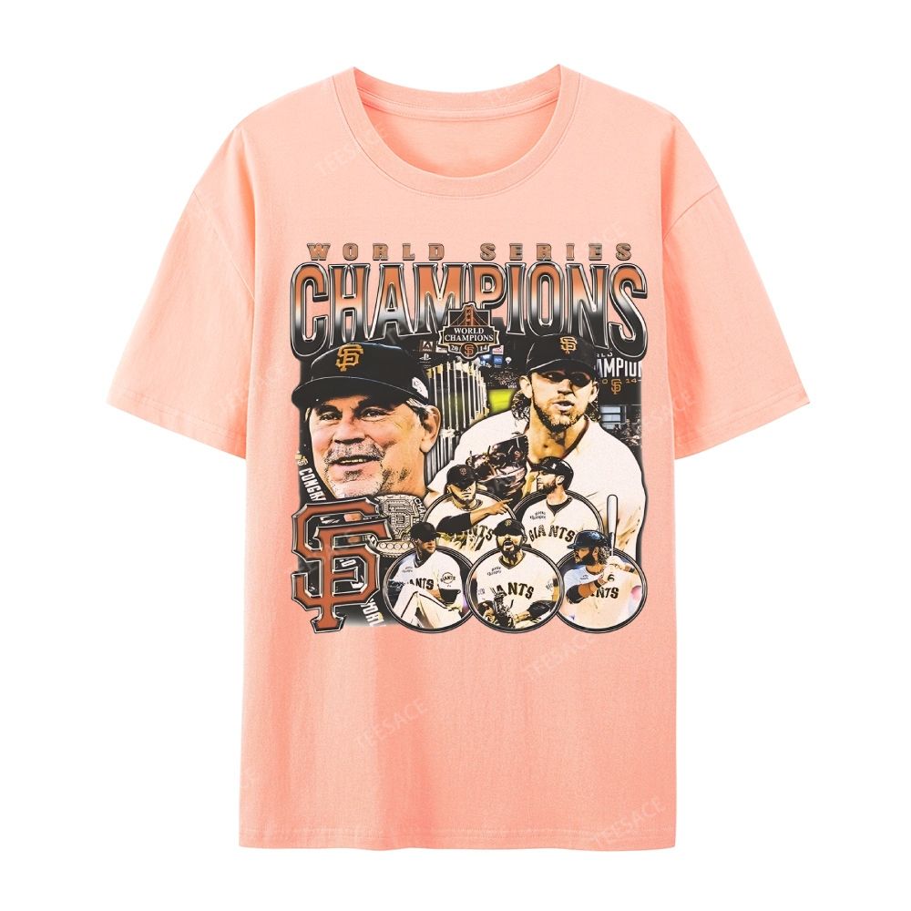 Unisex-Adult Ultra Cotton Washed T-Shirt Graphic 2014 WORLD SERIES CHAMPS - GIANTS TEE - [DS]