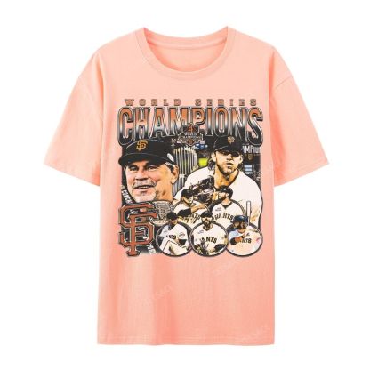 Unisex-Adult Ultra Cotton Washed T-Shirt Graphic 2014 WORLD SERIES CHAMPS - GIANTS TEE - [DS]
