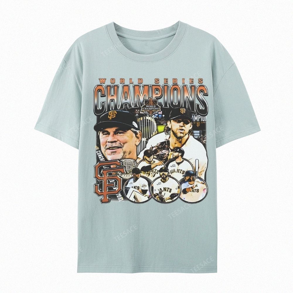 Unisex-Adult Ultra Cotton Washed T-Shirt Graphic 2014 WORLD SERIES CHAMPS - GIANTS TEE - [DS]