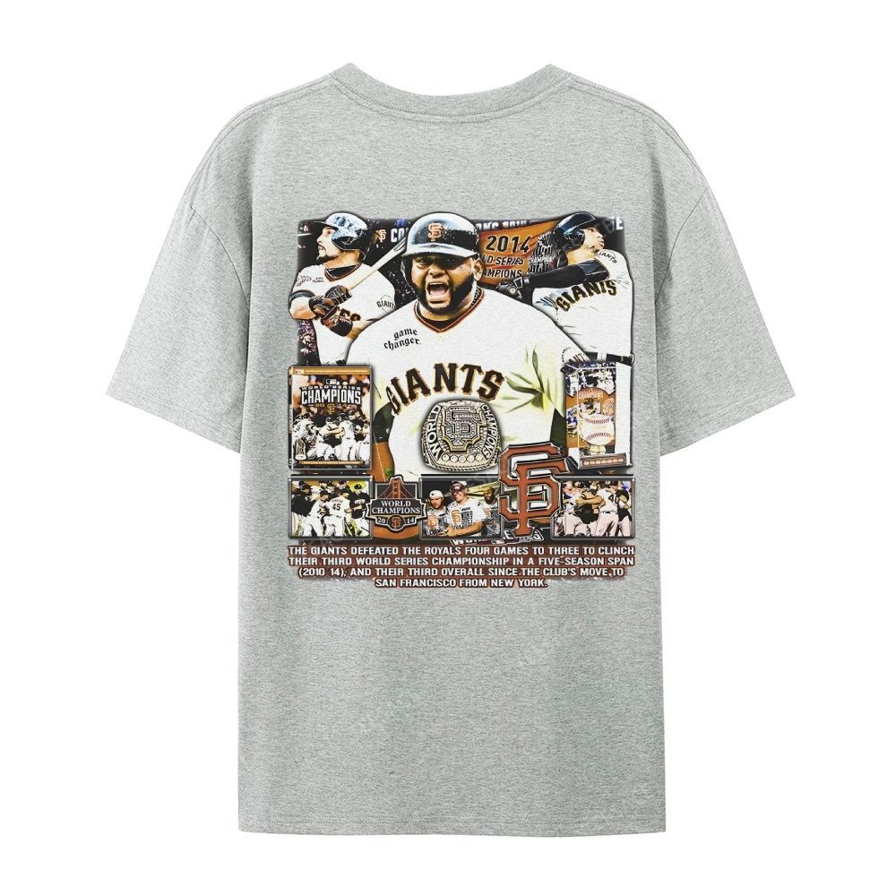 Unisex-Adult Ultra Cotton Washed T-Shirt Graphic 2014 WORLD SERIES CHAMPS - GIANTS TEE - [DS]