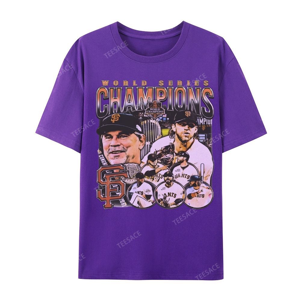 Unisex-Adult Ultra Cotton Washed T-Shirt Graphic 2014 WORLD SERIES CHAMPS - GIANTS TEE - [DS]