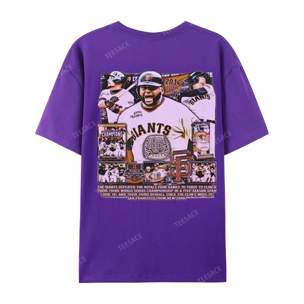 Unisex-Adult Ultra Cotton Washed T-Shirt Graphic 2014 WORLD SERIES CHAMPS - GIANTS TEE - [DS]