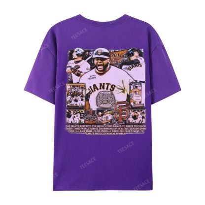 Unisex-Adult Ultra Cotton Washed T-Shirt Graphic 2014 WORLD SERIES CHAMPS - GIANTS TEE - [DS]