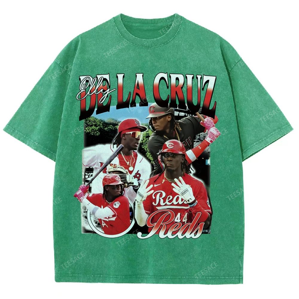 Vintage Style Unisex-Adult Oversized Washed Street T-shirt ELLY DE LA CRUZ TEE
