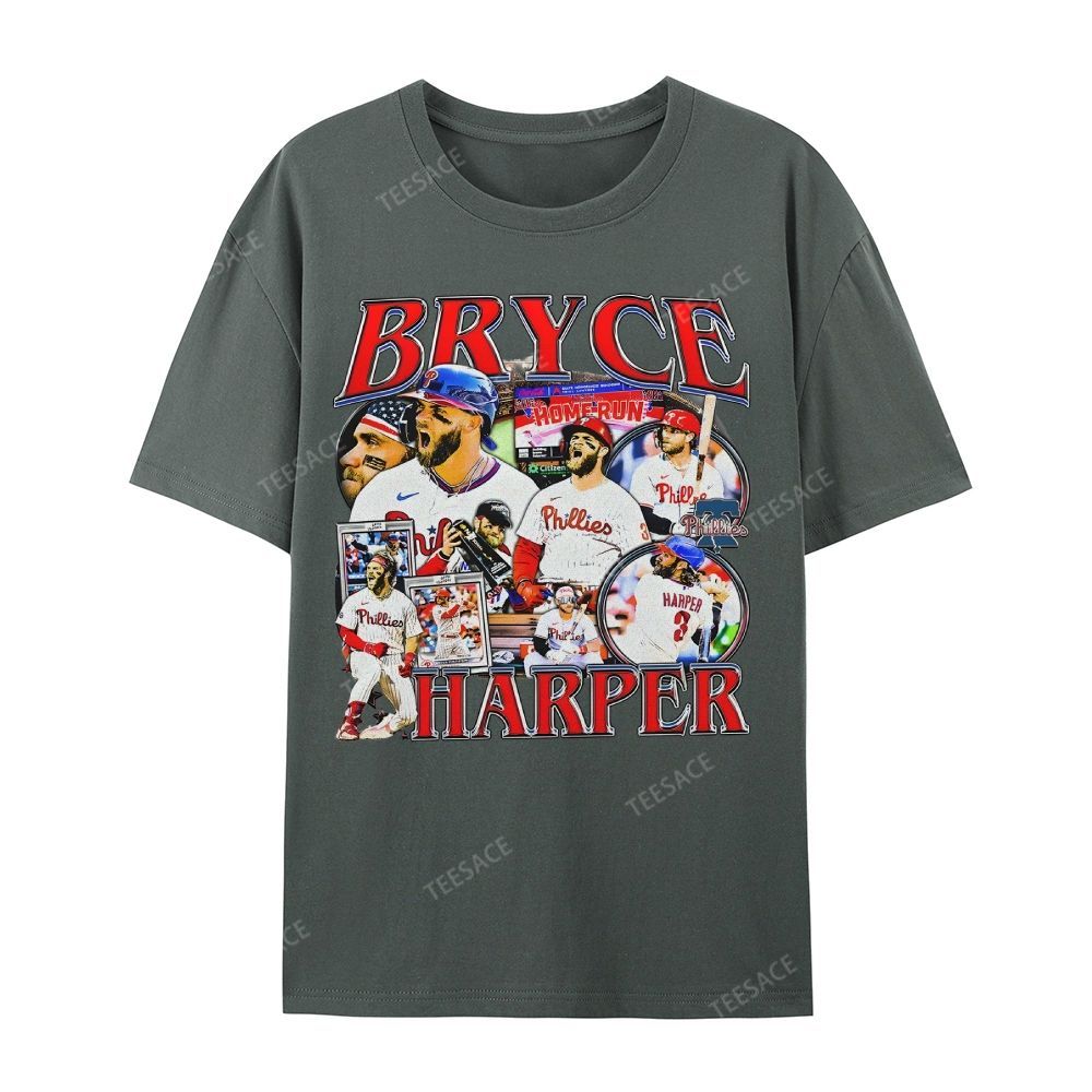 Unisex Casual Cotton Short Sleeve T-Shirt BRYCE HARPER 2 TEE