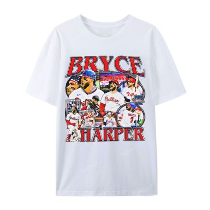 Unisex Casual Cotton Short Sleeve T-Shirt BRYCE HARPER 2 TEE