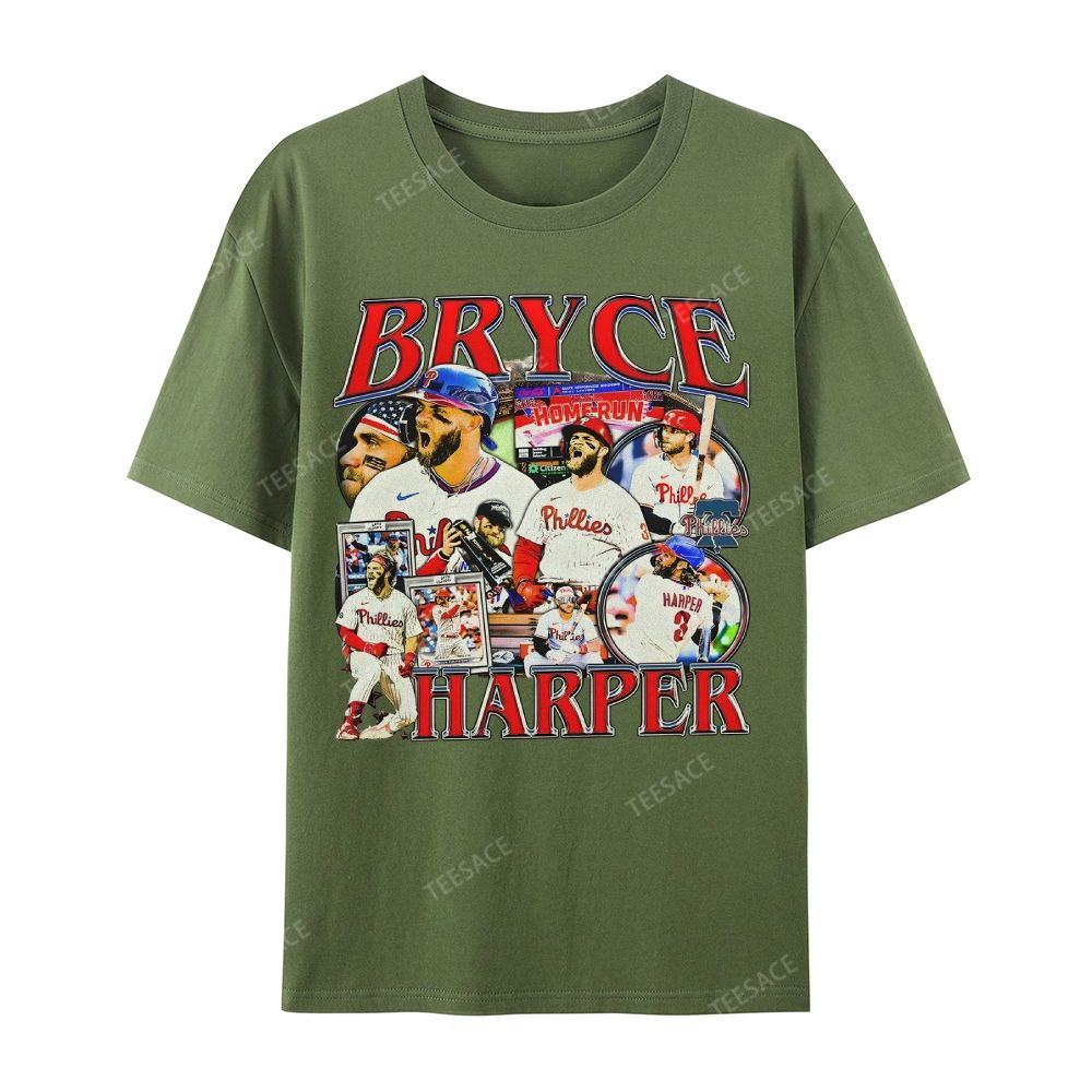 Unisex Casual Cotton Short Sleeve T-Shirt BRYCE HARPER 2 TEE
