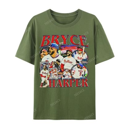 Unisex Casual Cotton Short Sleeve T-Shirt BRYCE HARPER 2 TEE