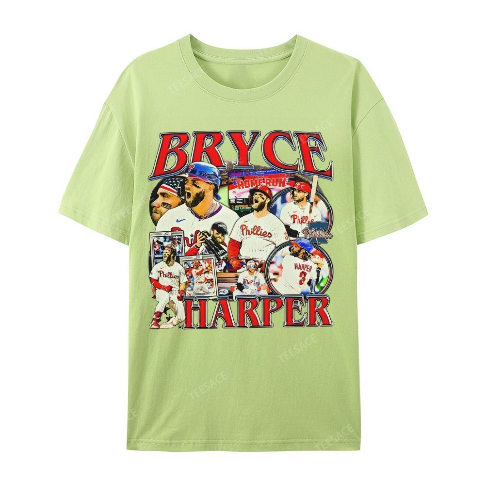 Unisex Casual Cotton Short Sleeve T-Shirt BRYCE HARPER 2 TEE