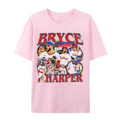 Unisex Casual Cotton Short Sleeve T-Shirt BRYCE HARPER 2 TEE