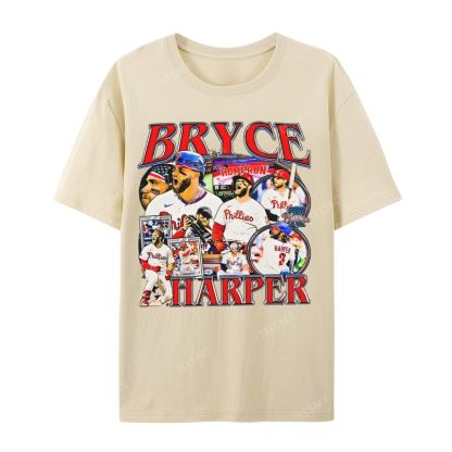 Unisex Casual Cotton Short Sleeve T-Shirt BRYCE HARPER 2 TEE