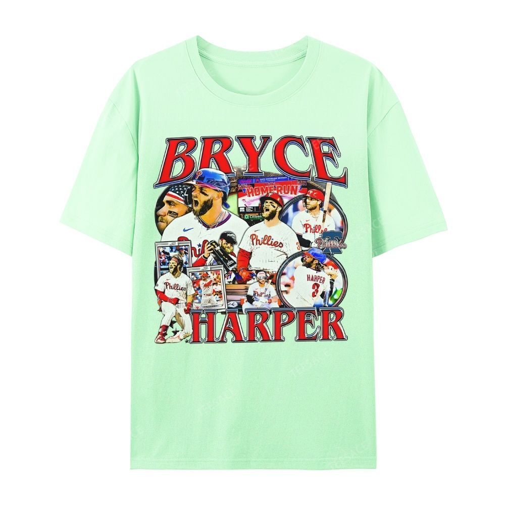 Unisex Casual Cotton Short Sleeve T-Shirt BRYCE HARPER 2 TEE