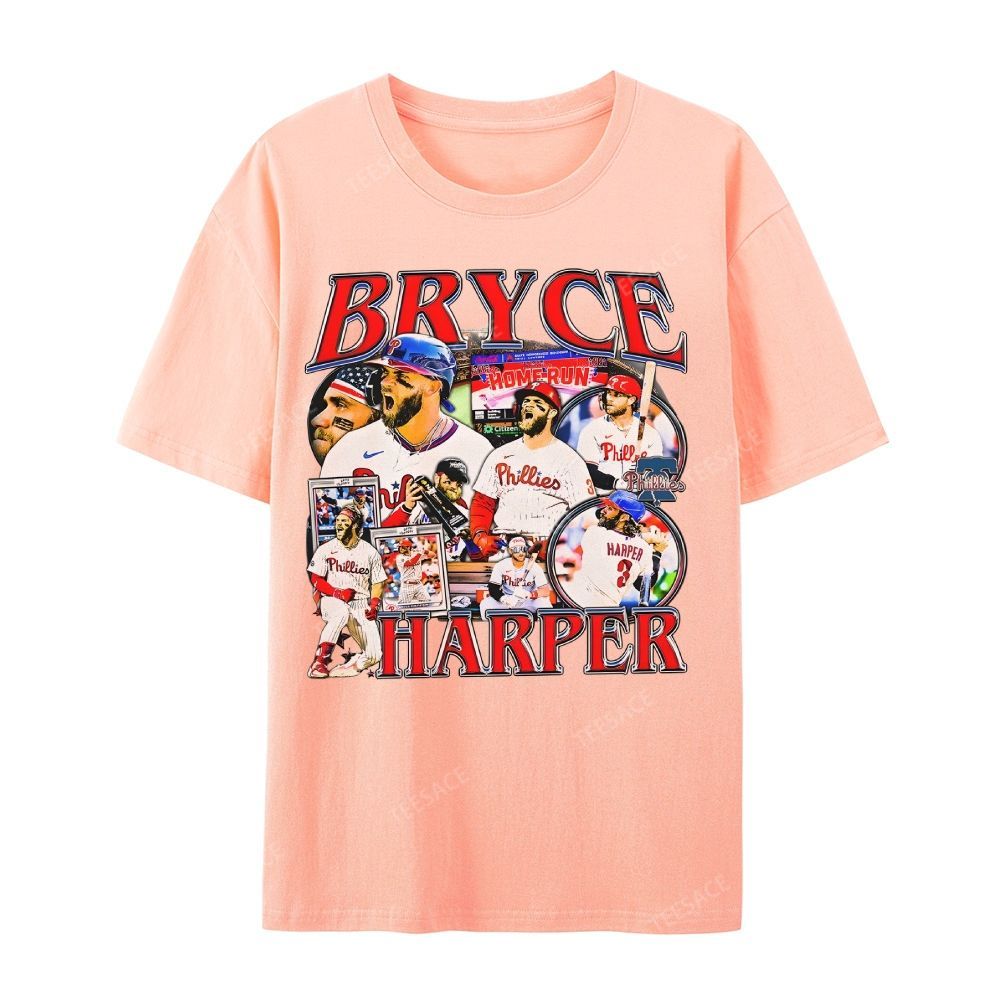 Unisex Casual Cotton Short Sleeve T-Shirt BRYCE HARPER 2 TEE