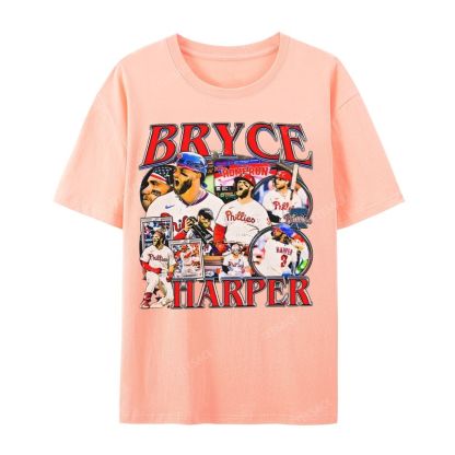 Unisex Casual Cotton Short Sleeve T-Shirt BRYCE HARPER 2 TEE