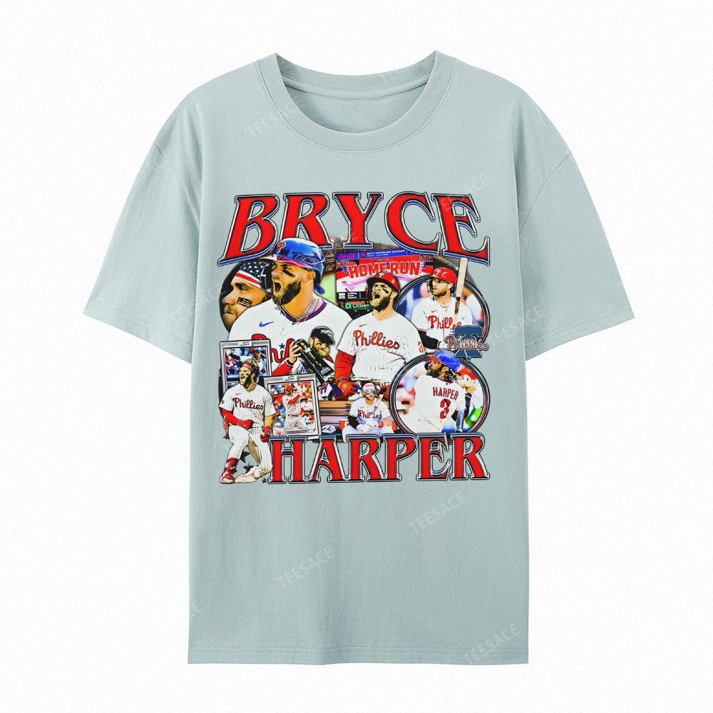 Unisex Casual Cotton Short Sleeve T-Shirt BRYCE HARPER 2 TEE