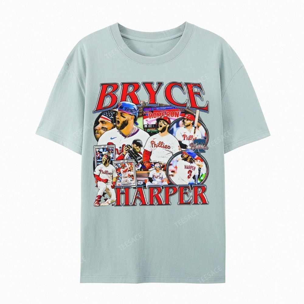 Unisex Casual Cotton Short Sleeve T-Shirt BRYCE HARPER 2 TEE