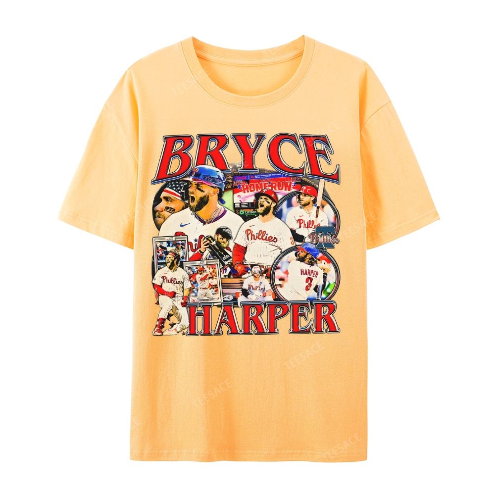 Unisex Casual Cotton Short Sleeve T-Shirt BRYCE HARPER 2 TEE