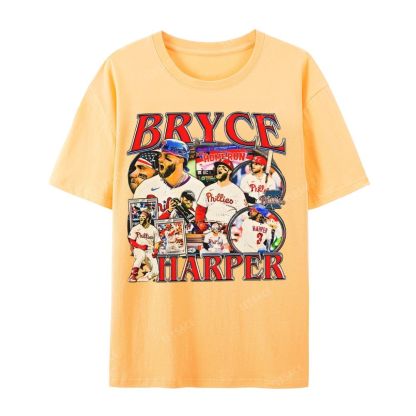 Unisex Casual Cotton Short Sleeve T-Shirt BRYCE HARPER 2 TEE