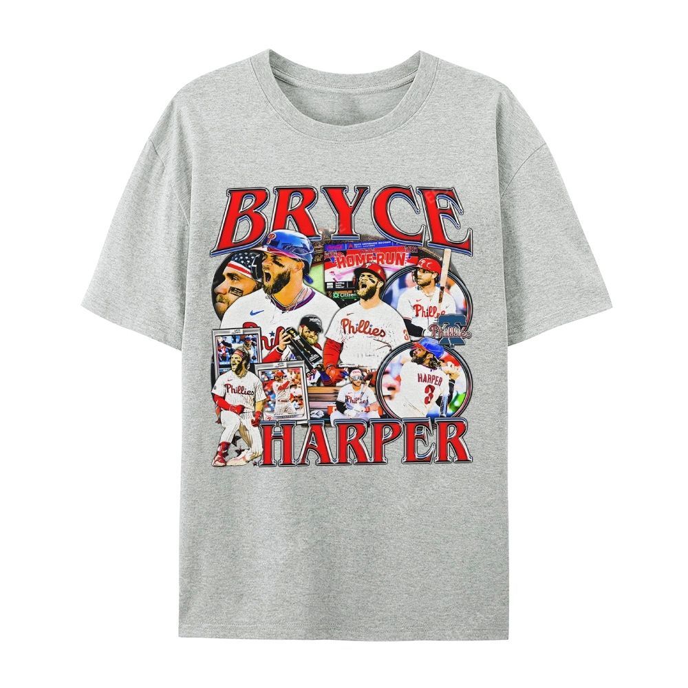 Unisex Casual Cotton Short Sleeve T-Shirt BRYCE HARPER 2 TEE