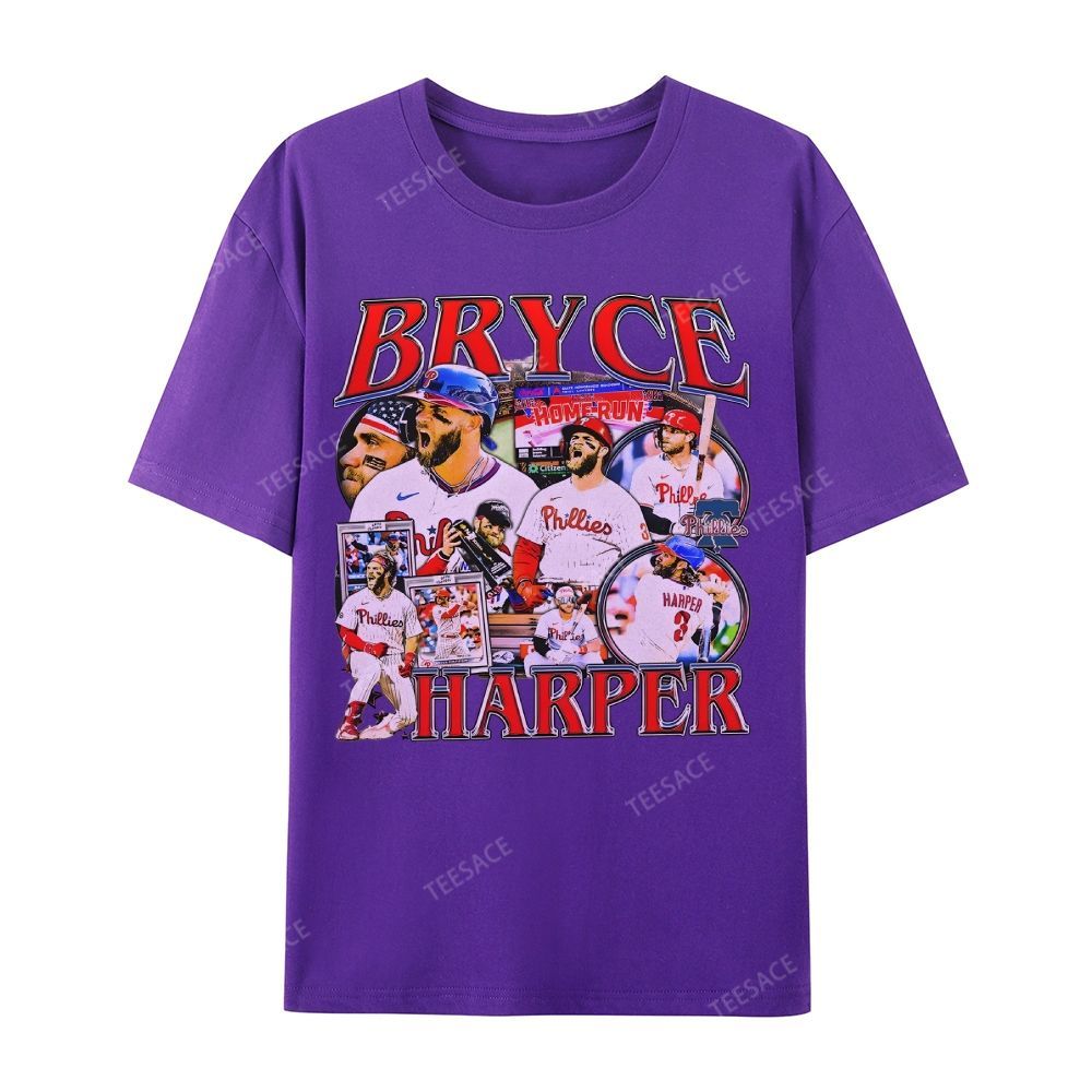 Unisex Casual Cotton Short Sleeve T-Shirt BRYCE HARPER 2 TEE